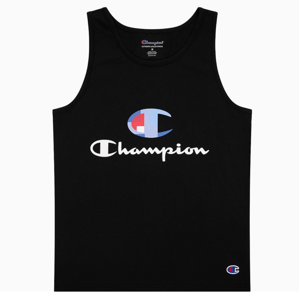 NWT-Boys Champion® Logo Tank Top-Color Black.
